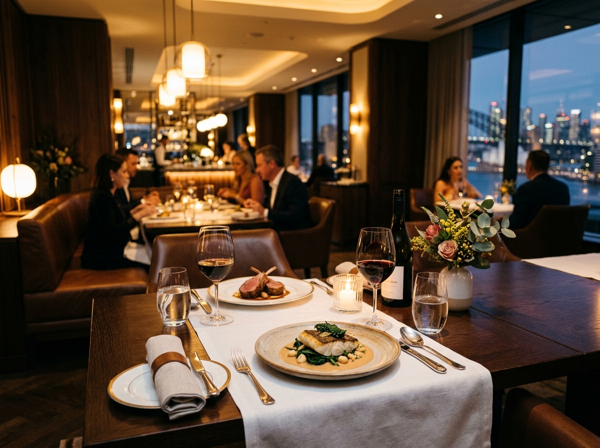 Fine dining restaurant in a luxury Australian hotel